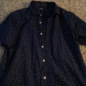 Men’s express  navy stars shirt sleeve dress shirt